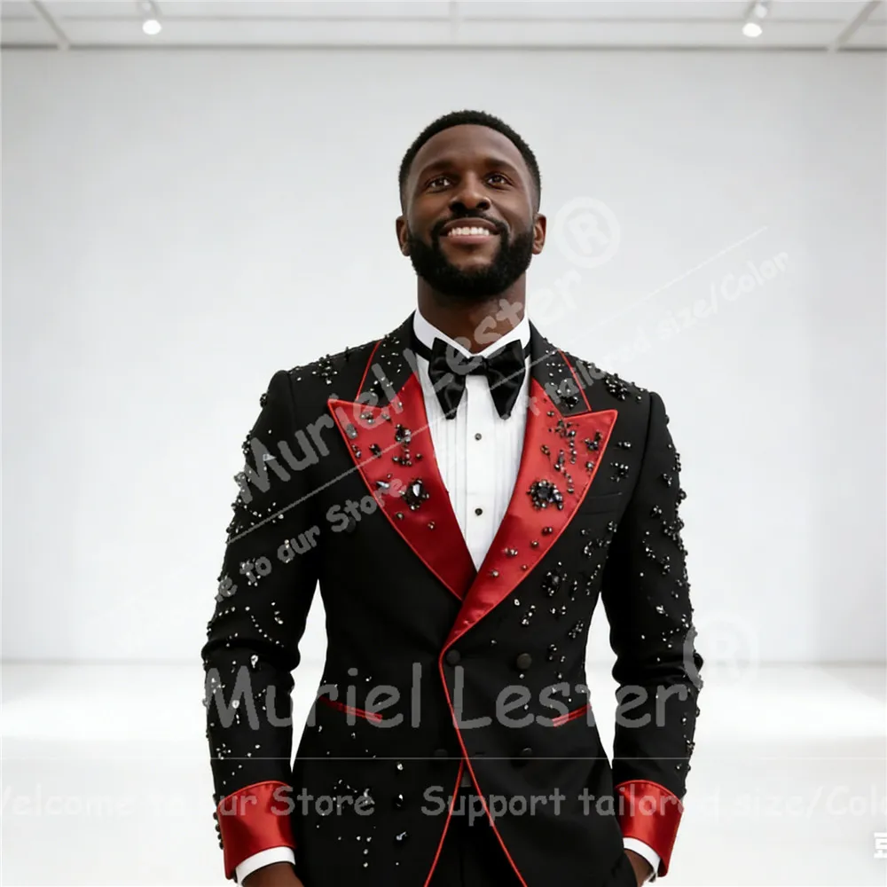 Эксклюзивные костюмы с бриллиантами и бисером, мужские двубортные пиджаки, брюки, комплект из 2 предметов, свадебные смокинги для жениха, мужские банкетные пиджаки по индивидуальному заказу
Эксклюзивные костюмы с бриллиантами и бисером, мужские двубортные пиджаки, брюки, комплект из 2 предметов, свадебные смокинги для жениха, мужские банкетные пиджаки по индивидуальному заказу