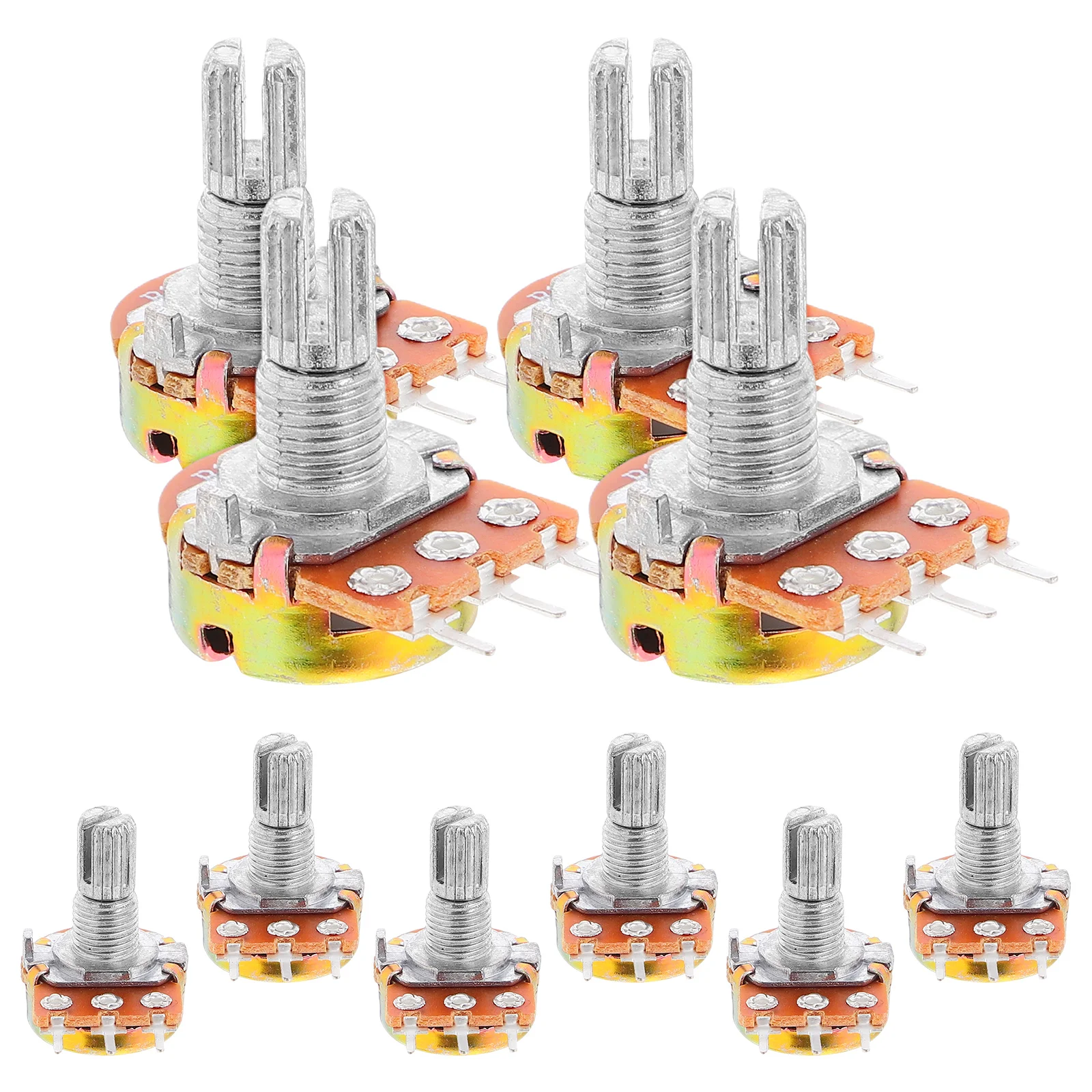 10 Pcs Potentiometer Rotary Guitar Accessories Compact Diy Accessory Electric Replacement Iron Adjustable Resistor Taper
10 Pcs Potentiometer Rotary Guitar Accessories Compact Diy Accessory Electric Replacement Iron Adjustable Resistor Taper
