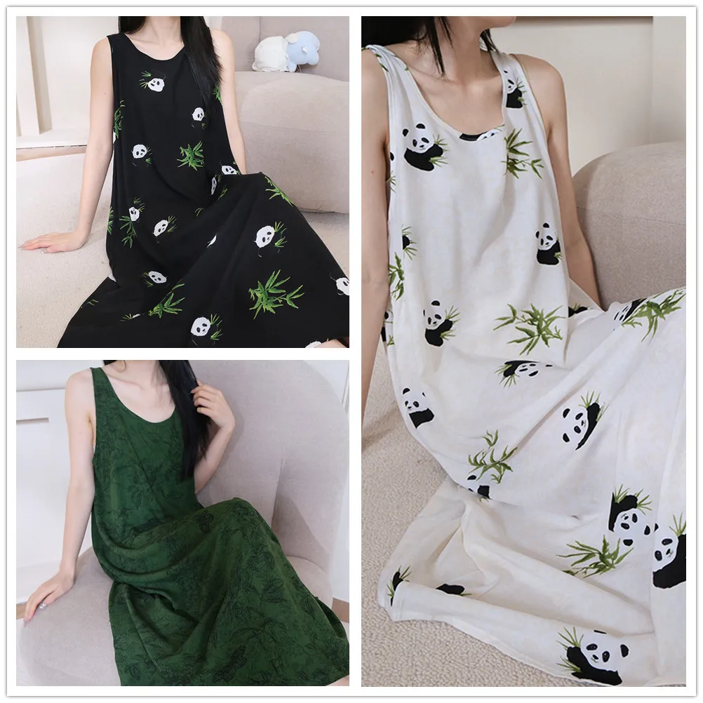 Women Print Nightdress Long Nightwear Summer Sleeveless Homewear Young Girl Female Pyjamas Nightgowns
Women Print Nightdress Long Nightwear Summer Sleeveless Homewear Young Girl Female Pyjamas Nightgowns
