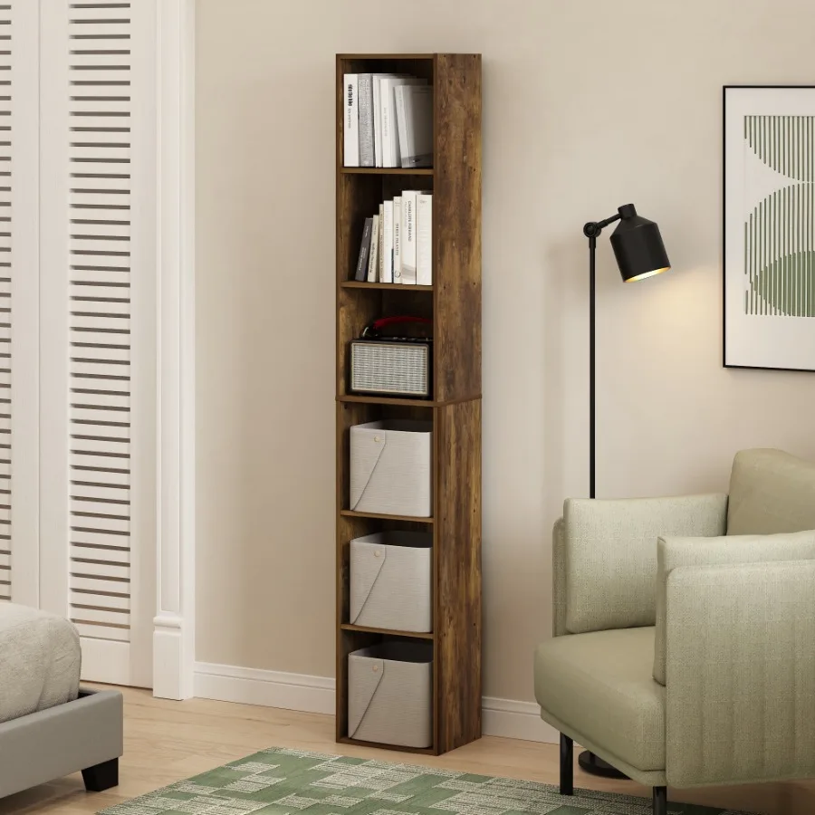 LUDER 6-Tier Open Shelf Bookcase in Amber Pine
LUDER 6-Tier Open Shelf Bookcase in Amber Pine