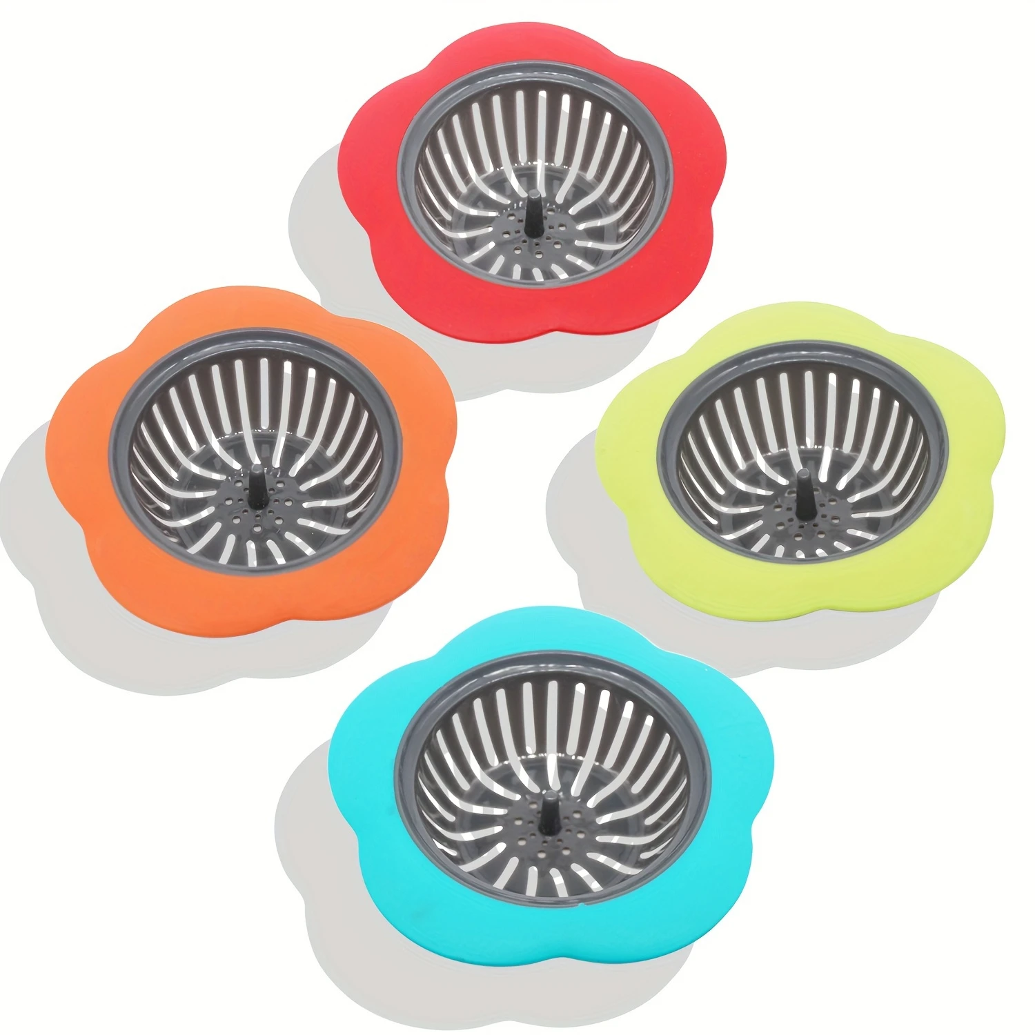 4 Pack Large Wide Rim Plastic Sink Strainers - Effective Drain Filter Baskets with Colorful Designs - Suitable for Kitchen and B
4 Pack Large Wide Rim Plastic Sink Strainers - Effective Drain Filter Baskets with Colorful Designs - Suitable for Kitchen and B