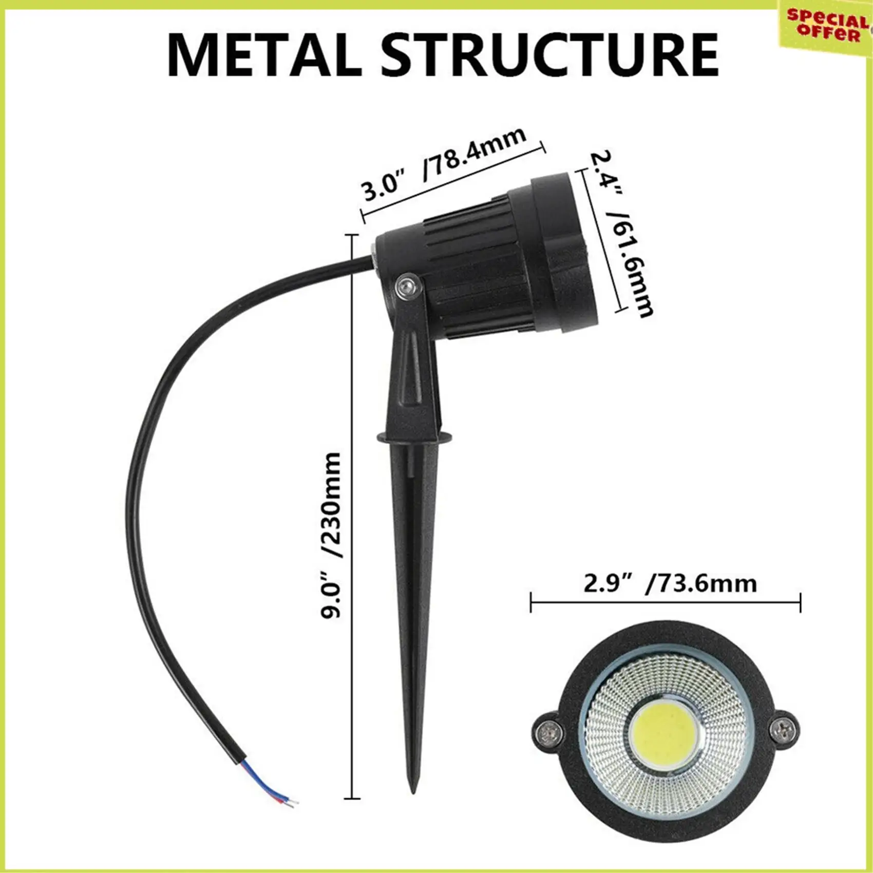 A34R 4 Packs Garden Spot Lights Outdoor Landscape LED Lamp Pathway Yard Waterproof
A34R 4 Packs Garden Spot Lights Outdoor Landscape LED Lamp Pathway Yard Waterproof