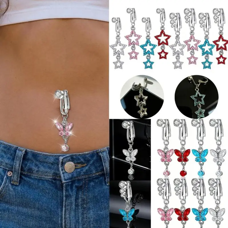 Butterfly Belly Button Clip Non Perforated Pentagram Navel Jewelry Chic Gift For Girlfriend
Butterfly Belly Button Clip Non Perforated Pentagram Navel Jewelry Chic Gift For Girlfriend