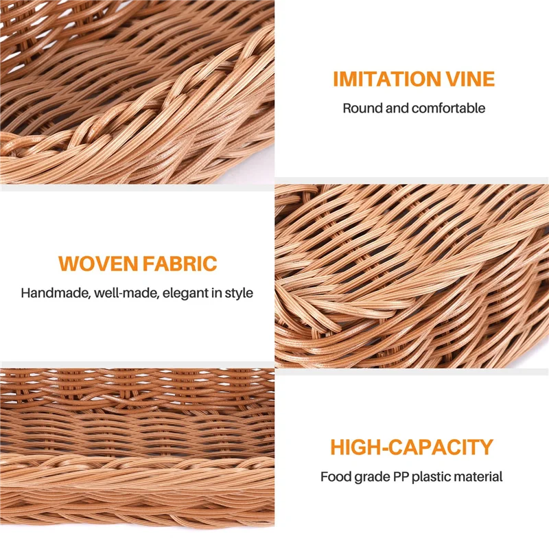 A19I-2Pc Rattan Plastic Basket Cutlery Basket Rectangular Storage Box Cutlery Fork Chopsticks Bread Cake Fruit Storage
A19I-2Pc Rattan Plastic Basket Cutlery Basket Rectangular Storage Box Cutlery Fork Chopsticks Bread Cake Fruit Storage