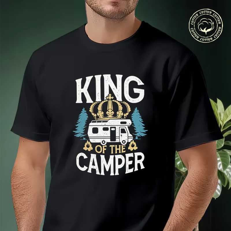 King Of The Camper Men's Moto T Shirt Casual Dress High Quality Mens Cotton Round Neck Short Sleeved T-shirt
King Of The Camper Men's Moto T Shirt Casual Dress High Quality Mens Cotton Round Neck Short Sleeved T-shirt