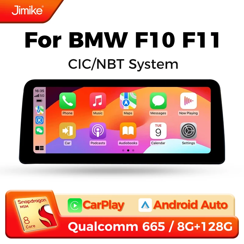 12.3" Wireless apple Carplay Android Auto Car radio Multimedia Screen for BMW 5 Series F10 F11 F12 Bluetooth video player
12.3" Wireless apple Carplay Android Auto Car radio Multimedia Screen for BMW 5 Series F10 F11 F12 Bluetooth video player