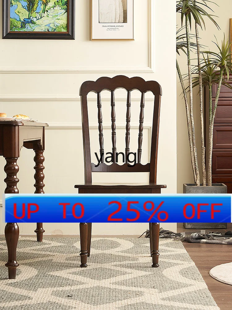 LTT French all solid wood dining chair light retro American home stool chair dining room furniture
LTT French all solid wood dining chair light retro American home stool chair dining room furniture