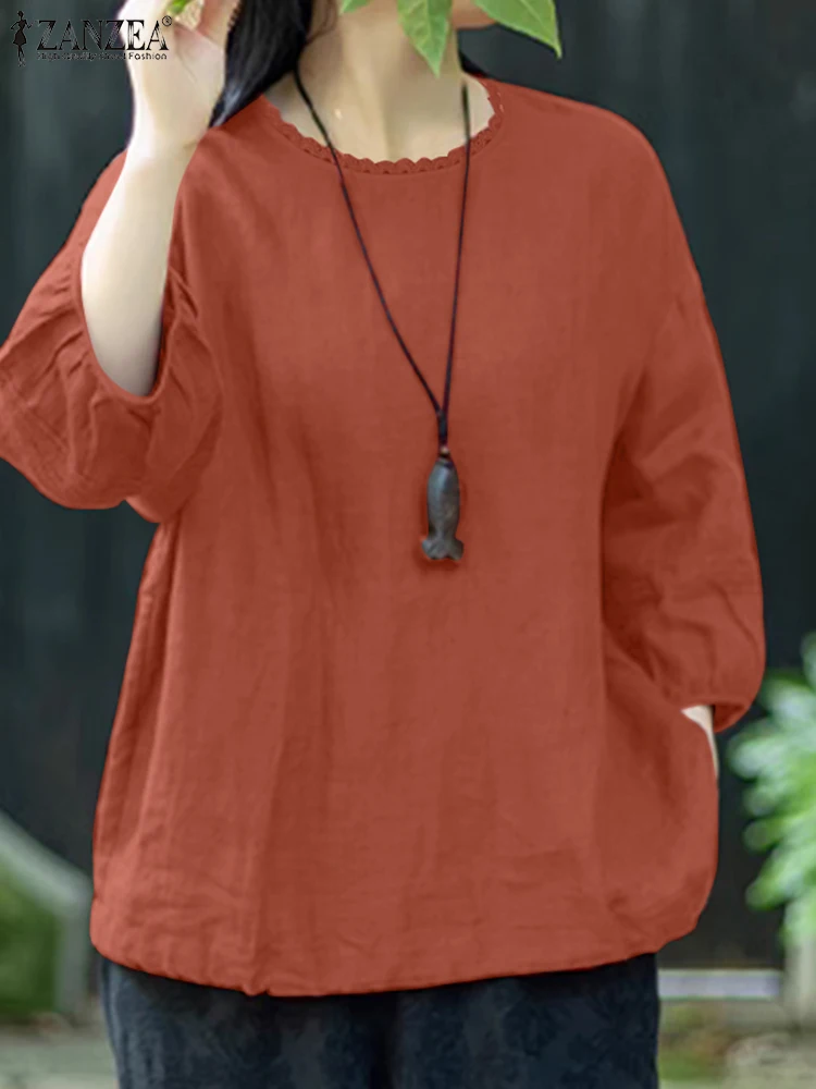 ZANZEA Lace Patchwork 3/4 Sleeve Blusas Mujer O-Neck Vintage Solid 2025 Summer Tunic Tops Day Wear Woman Casual Loose Blouses
ZANZEA Lace Patchwork 3/4 Sleeve Blusas Mujer O-Neck Vintage Solid 2025 Summer Tunic Tops Day Wear Woman Casual Loose Blouses