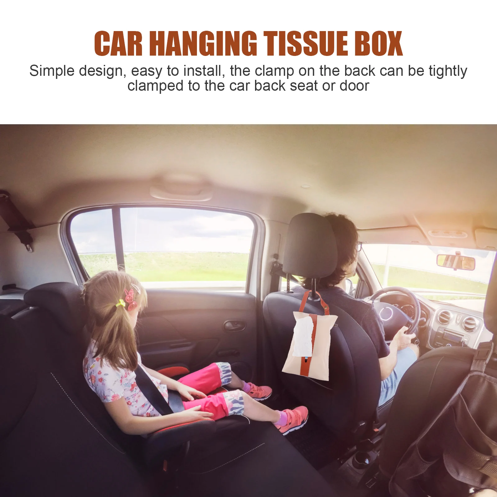 Modern Style Car Tissue Holder Interior Hanging Dispenser For Back Seat Door Mounting Space Saving Organizer Design
Modern Style Car Tissue Holder Interior Hanging Dispenser For Back Seat Door Mounting Space Saving Organizer Design