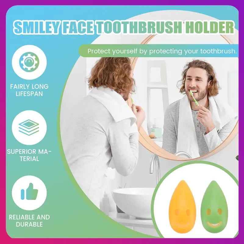 ABKL-4 PCS Антибактериальный держатель для зубной щетки Smile Face с присоской для ванны
ABKL-4 PCS Антибактериальный держатель для зубной щетки Smile Face с присоской для ванны