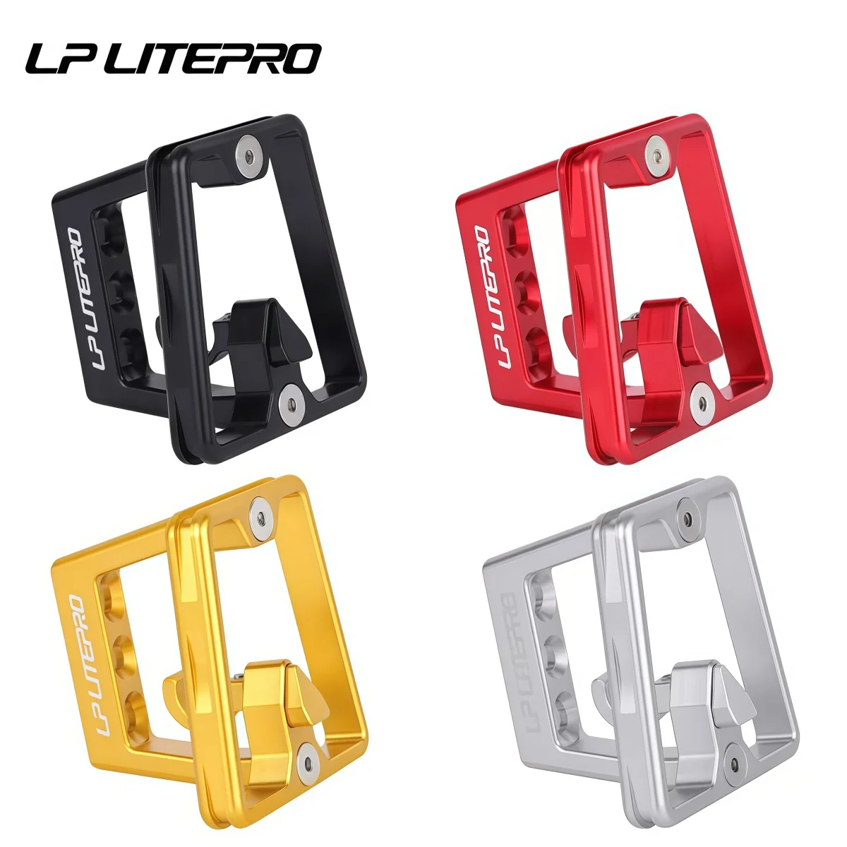 LITEPRO 7075 CNC Aluminum Front Rack Adapter For Brompton Folding Bike Front Carrier – Split Design (Black Red Silver Gold)
LITEPRO 7075 CNC Aluminum Front Rack Adapter For Brompton Folding Bike Front Carrier – Split Design (Black Red Silver Gold)