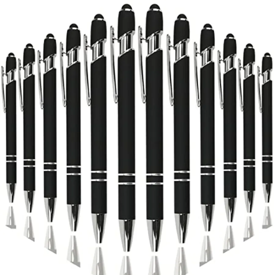 Ballpoint Pen with Stylus Tip, Soft Touch Click Metal Pen, 1.0mm Medium Point, Black Ink, 12 Count Black
Ballpoint Pen with Stylus Tip, Soft Touch Click Metal Pen, 1.0mm Medium Point, Black Ink, 12 Count Black