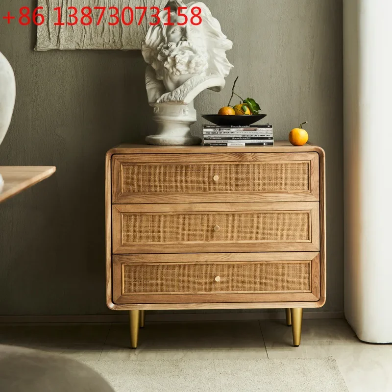 Nordic solid wood three-bucket cabinet simple modern locker bedroom multi-functional bedside table rattan storage cabinet B & B
Nordic solid wood three-bucket cabinet simple modern locker bedroom multi-functional bedside table rattan storage cabinet B & B