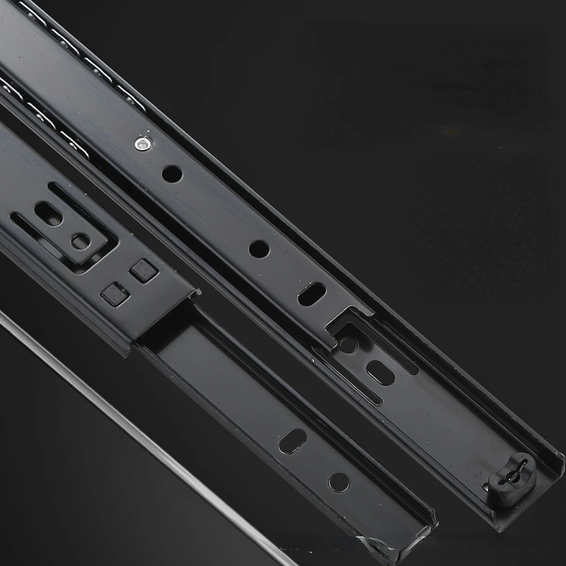 Home hardware 2710 cold-rolled steel two-section guide rail home hotel cabinet thickened mute two-section drawer slide rail
Home hardware 2710 cold-rolled steel two-section guide rail home hotel cabinet thickened mute two-section drawer slide rail