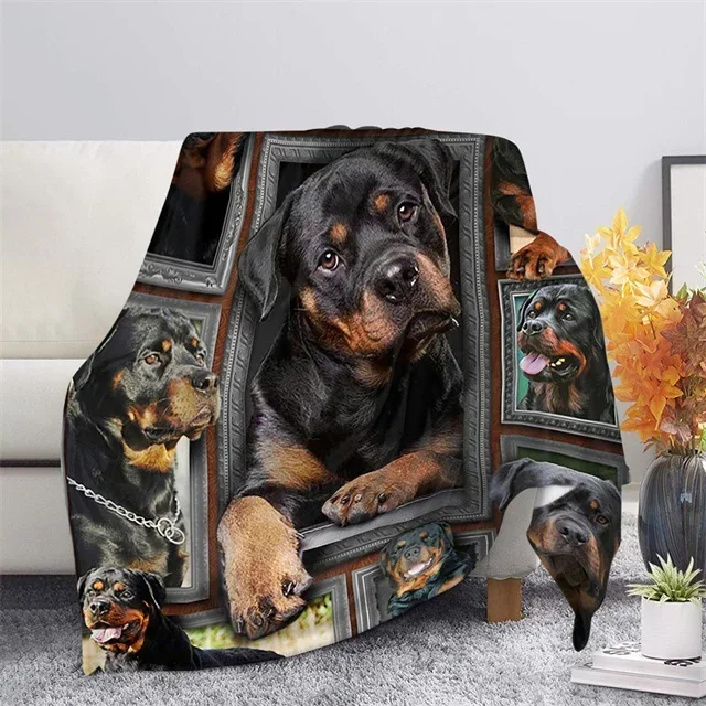 German Rottweiler Flannel Blanket Fashion Bed Sofa Air Conditioning Fashionable Leisure Picnic Travel Napping CustomizableThrow
German Rottweiler Flannel Blanket Fashion Bed Sofa Air Conditioning Fashionable Leisure Picnic Travel Napping CustomizableThrow