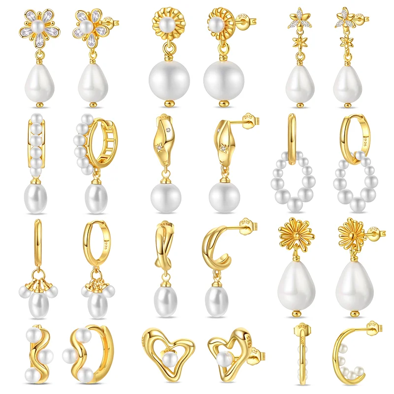 New 925 sterling silver fashion gold intertwined flowers love heart pearl earrings ladies fine wedding party jewelry gift
New 925 sterling silver fashion gold intertwined flowers love heart pearl earrings ladies fine wedding party jewelry gift