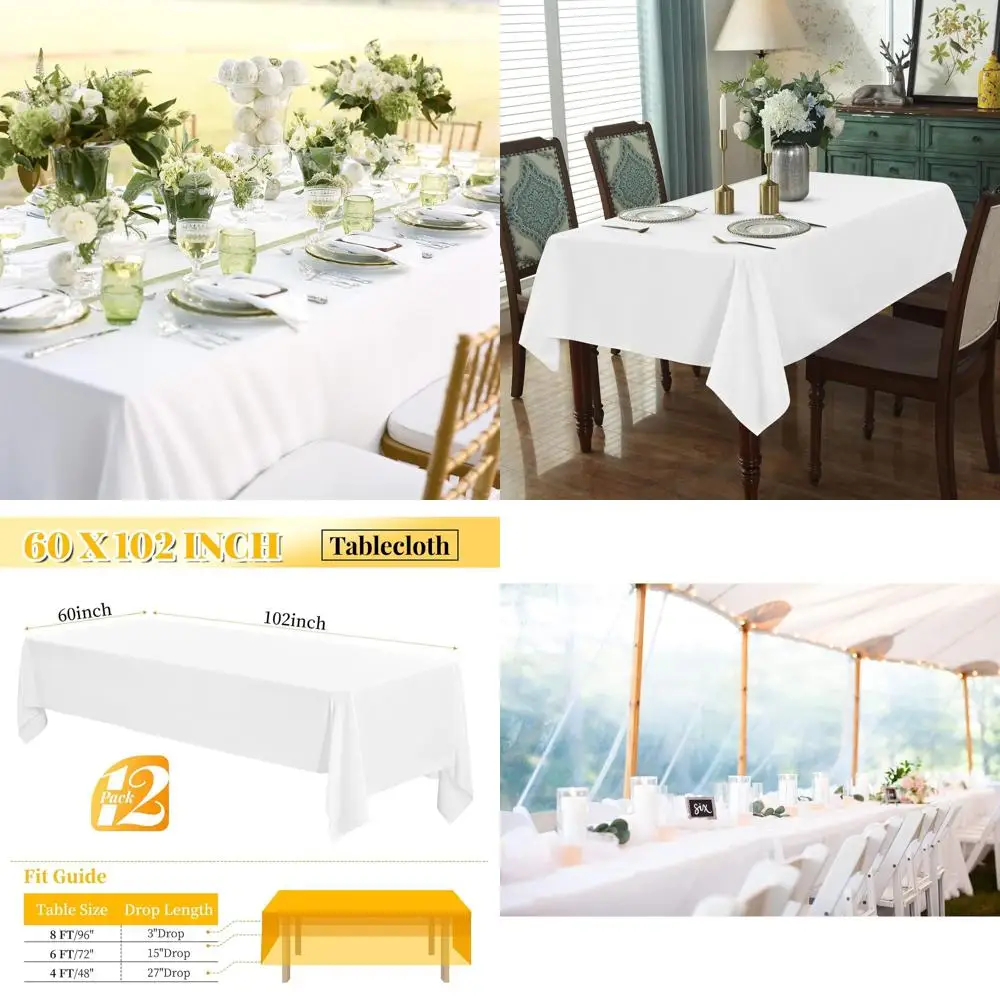 Скатерть прямоугольная из полиэстера, 60 x 102 дюйма, белая, для столов длиной 6 футов, идеально подходит для свадеб, обедов, вечеринок и кемпинга.
Скатерть прямоугольная из полиэстера, 60 x 102 дюйма, белая, для столов длиной 6 футов, идеально подходит для свадеб, обедов, вечеринок и кемпинга.