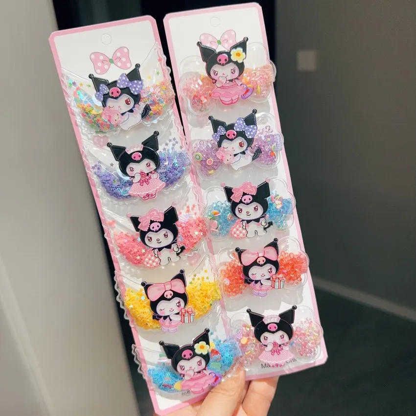 10PCS New Kawaii Sanrio Kuromi Sand Hairpin Cute Hair Accessories Princess Tie Bag Cloth Hairpin Hair Accessories Girl Gift
10PCS New Kawaii Sanrio Kuromi Sand Hairpin Cute Hair Accessories Princess Tie Bag Cloth Hairpin Hair Accessories Girl Gift