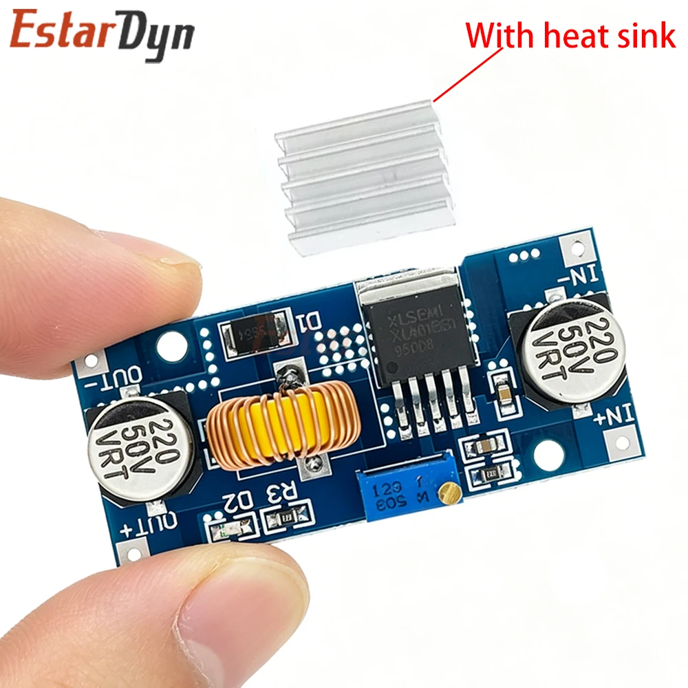 Estardyn XL4015 5A DC-DC Step Down Adjustable 4-38V to 1.25-36V Lithium Charger Board for LED w/ Heat Sink
Estardyn XL4015 5A DC-DC Step Down Adjustable 4-38V to 1.25-36V Lithium Charger Board for LED w/ Heat Sink
