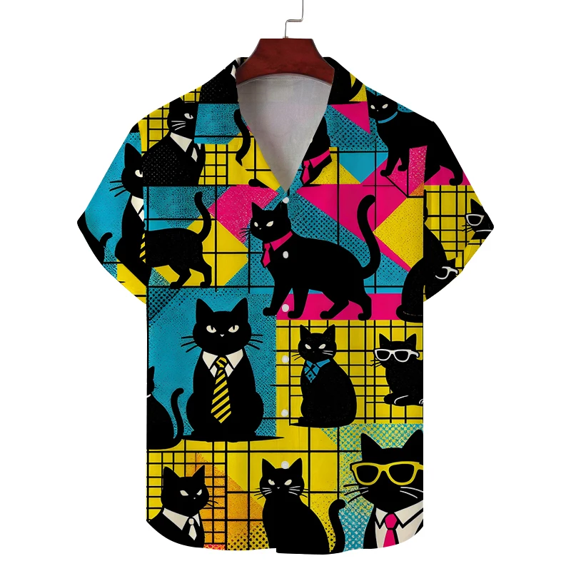 New summer shirt for men short sleeves men's cat pattern casual commuting fashion all-match personality breathable
New summer shirt for men short sleeves men's cat pattern casual commuting fashion all-match personality breathable
