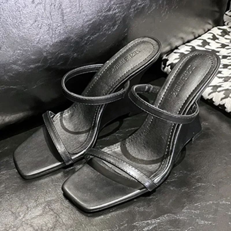 Sexy Wedge Heeled Sandals Women Fashion Slingback Slide Slippers Women Summer Square Toe High Heels Party Dress Shoes Sandalias
Sexy Wedge Heeled Sandals Women Fashion Slingback Slide Slippers Women Summer Square Toe High Heels Party Dress Shoes Sandalias