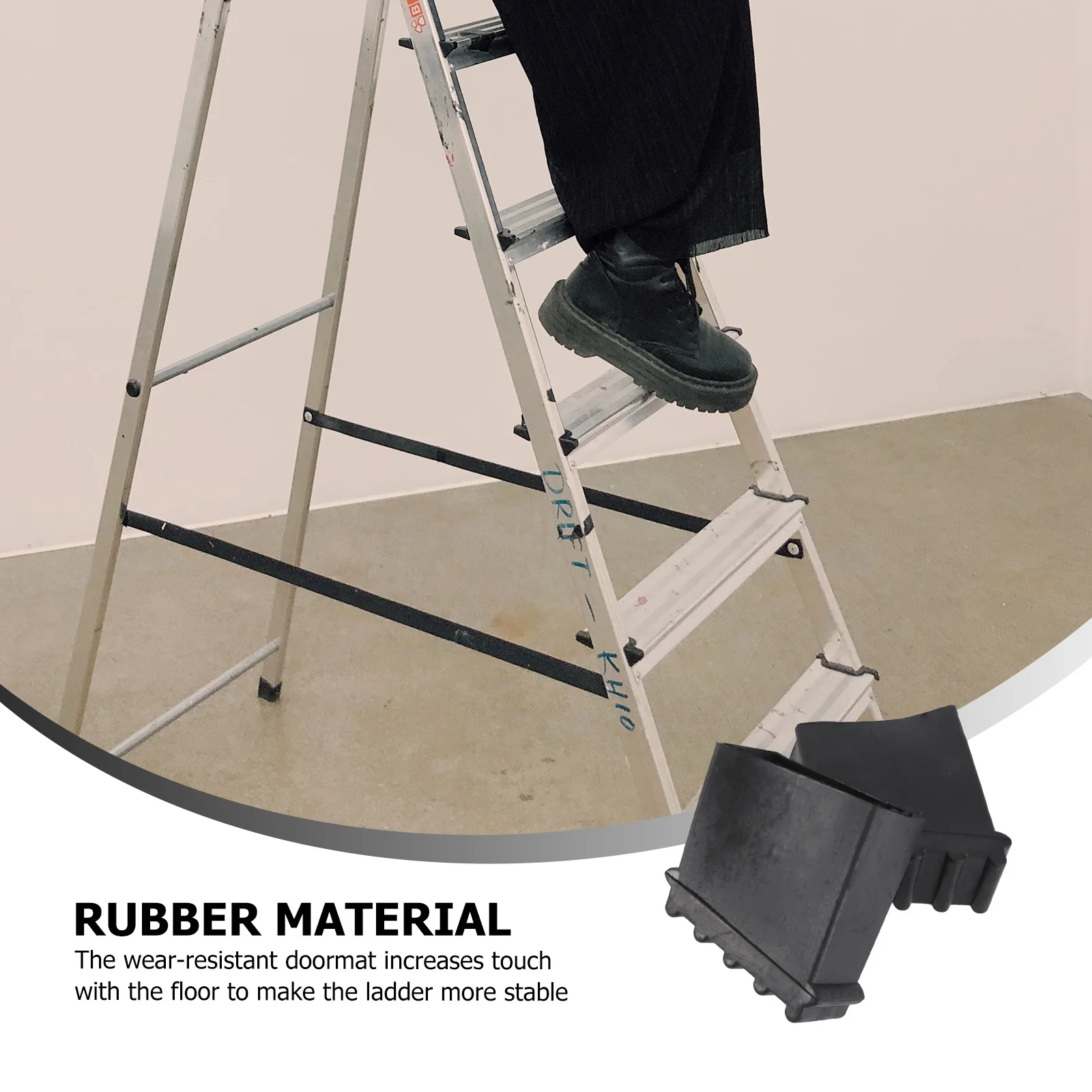 2pcs Non-slip Ladder Foot Covers Black Frame Safety Stabilizer Accessories Wear-resistant Rubber Pads Easy Install
2pcs Non-slip Ladder Foot Covers Black Frame Safety Stabilizer Accessories Wear-resistant Rubber Pads Easy Install