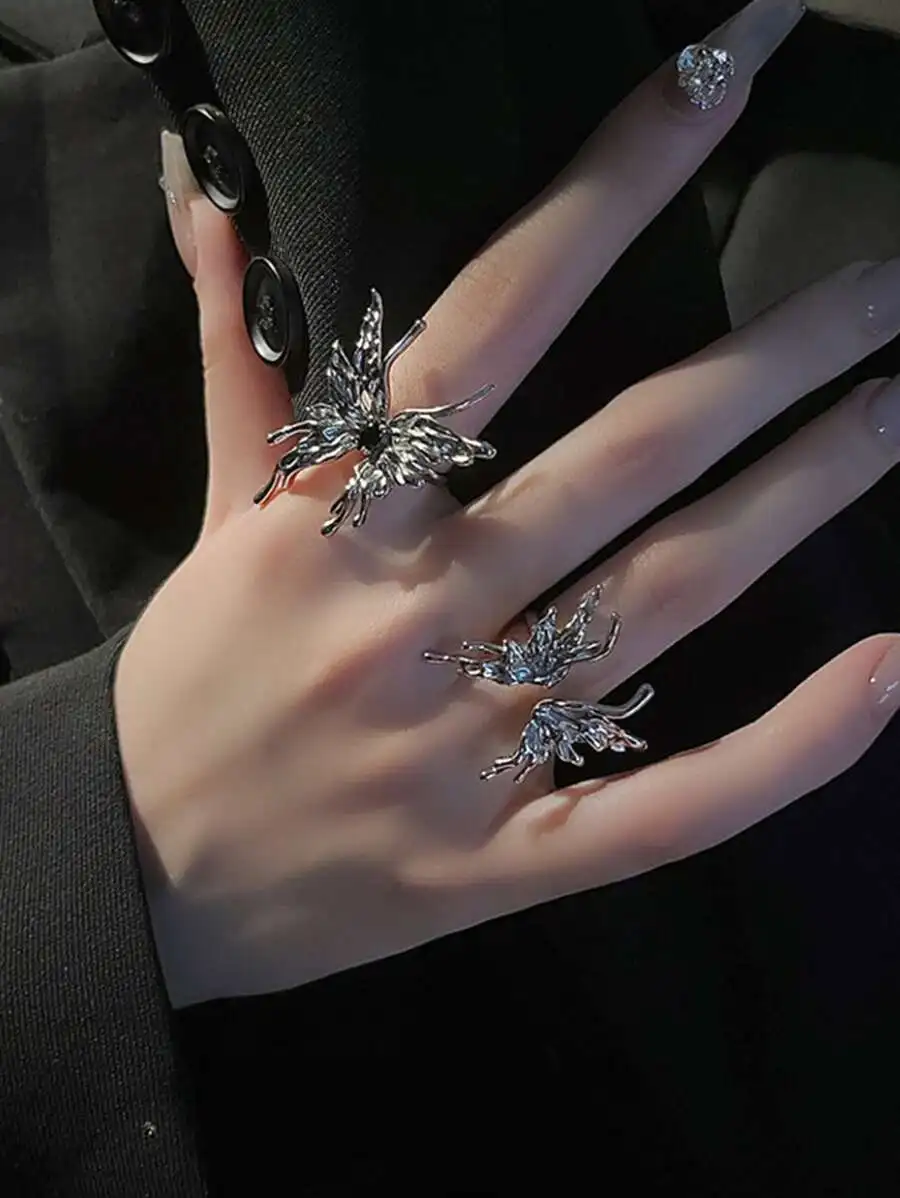 2pcs Butterfly Decorative Ring Set For Women Fashion Statement Jewelry
2pcs Butterfly Decorative Ring Set For Women Fashion Statement Jewelry