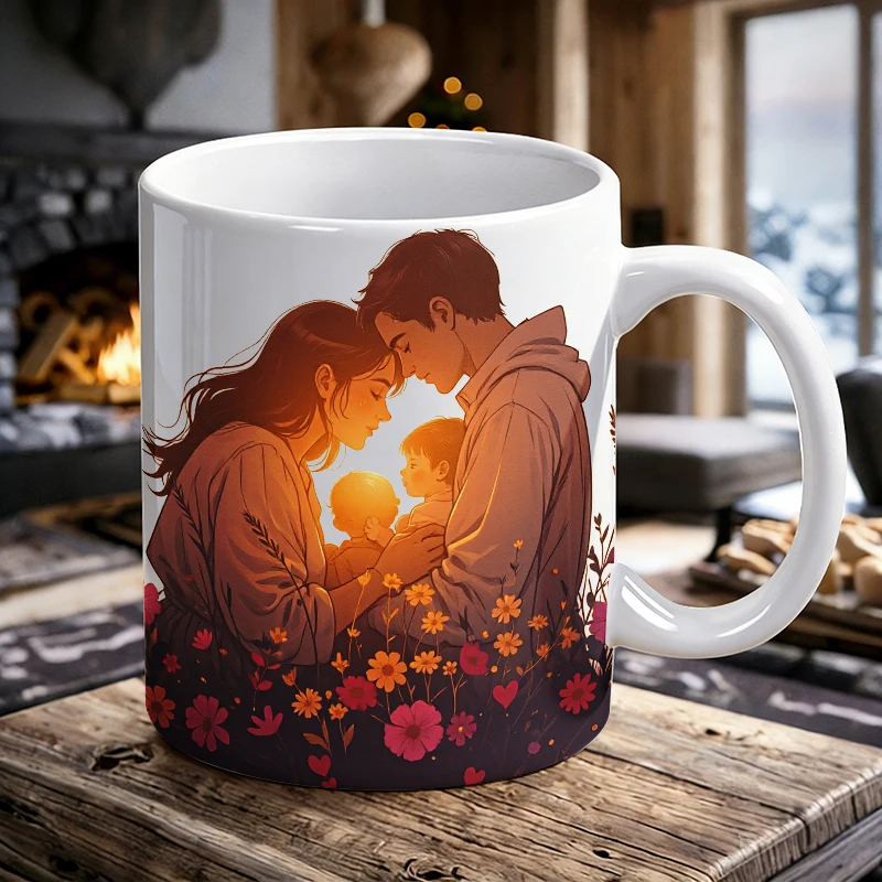 Warm Family Parent-Child Style Ceramic Mug, Coffee Mug, Milk Cup, Office Tea Cup, Drinking Cup, Gift for Friends, Fade-Resistant
Warm Family Parent-Child Style Ceramic Mug, Coffee Mug, Milk Cup, Office Tea Cup, Drinking Cup, Gift for Friends, Fade-Resistant
