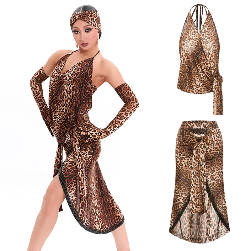 DUYQ Fashion Chacha Latin Dance Competition Costume Women'S Leopard Latin Dance Clothing Adults Salsa Ballroom Dance Suit 16003
DUYQ Fashion Chacha Latin Dance Competition Costume Women'S Leopard Latin Dance Clothing Adults Salsa Ballroom Dance Suit 16003