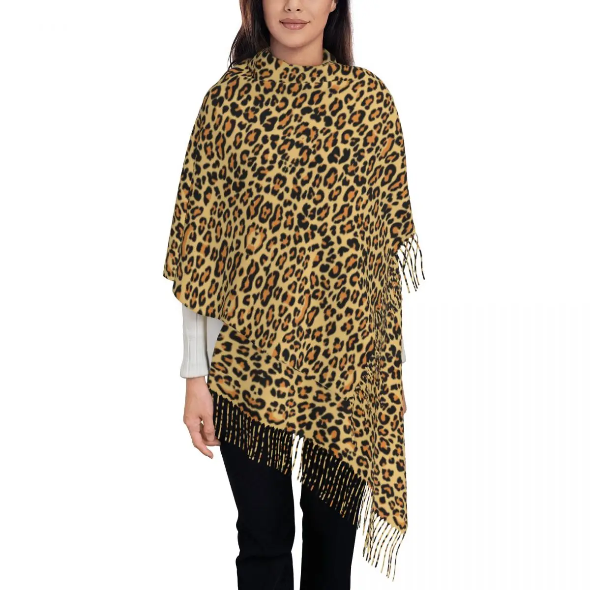 Luxury Leopard Print Tassel Scarf Women Winter Warm Shawls Wraps Ladies Animal Skin Scarves
Luxury Leopard Print Tassel Scarf Women Winter Warm Shawls Wraps Ladies Animal Skin Scarves