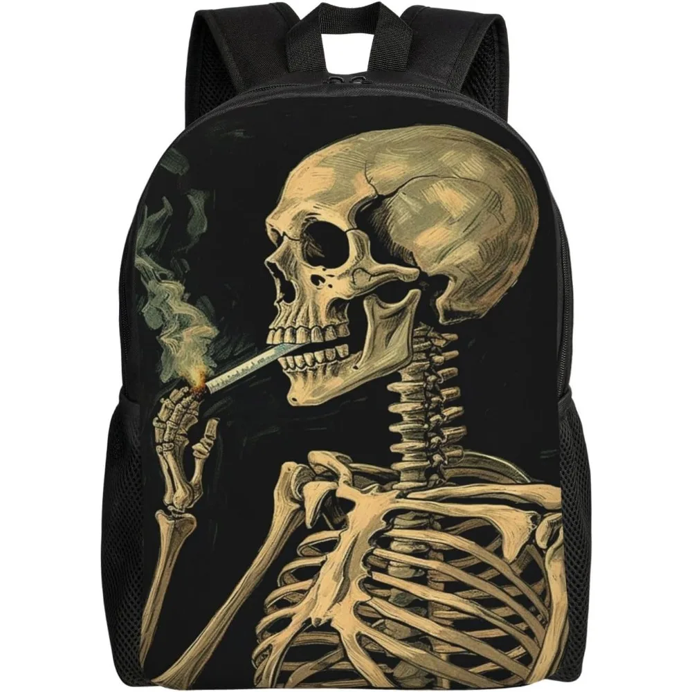 A Skeleton With Burning Cigarette Cute Backpack Waterproof Lightweight Laptop Backpack Shoulder Bag Casual Daypack For Women Men
A Skeleton With Burning Cigarette Cute Backpack Waterproof Lightweight Laptop Backpack Shoulder Bag Casual Daypack For Women Men
