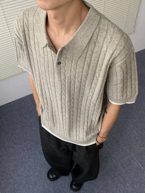 American Retro Knitted ort Sve irt Men Summer Thin f Sve Fake Two-Piece T-irt CleanFit Youth Vitali Sle
American Retro Knitted ort Sve irt Men Summer Thin f Sve Fake Two-Piece T-irt CleanFit Youth Vitali Sle