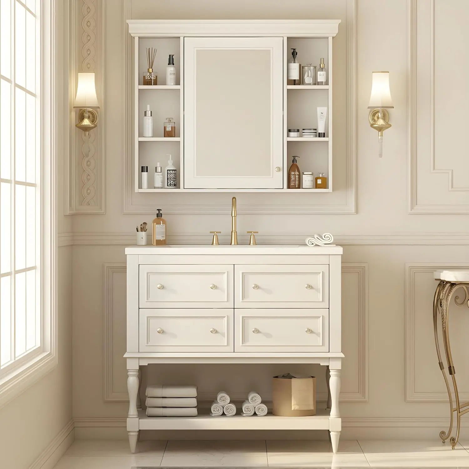 Тумба для ванной 36 дюймов с соответствующим шкафчиком для медикаментов, винтажная тумба для ванной в деревенском стиле с раковиной и местом для хранения, на заказ
Тумба для ванной 36 дюймов с соответствующим шкафчиком для медикаментов, винтажная тумба для ванной в деревенском стиле с раковиной и местом для хранения, на заказ