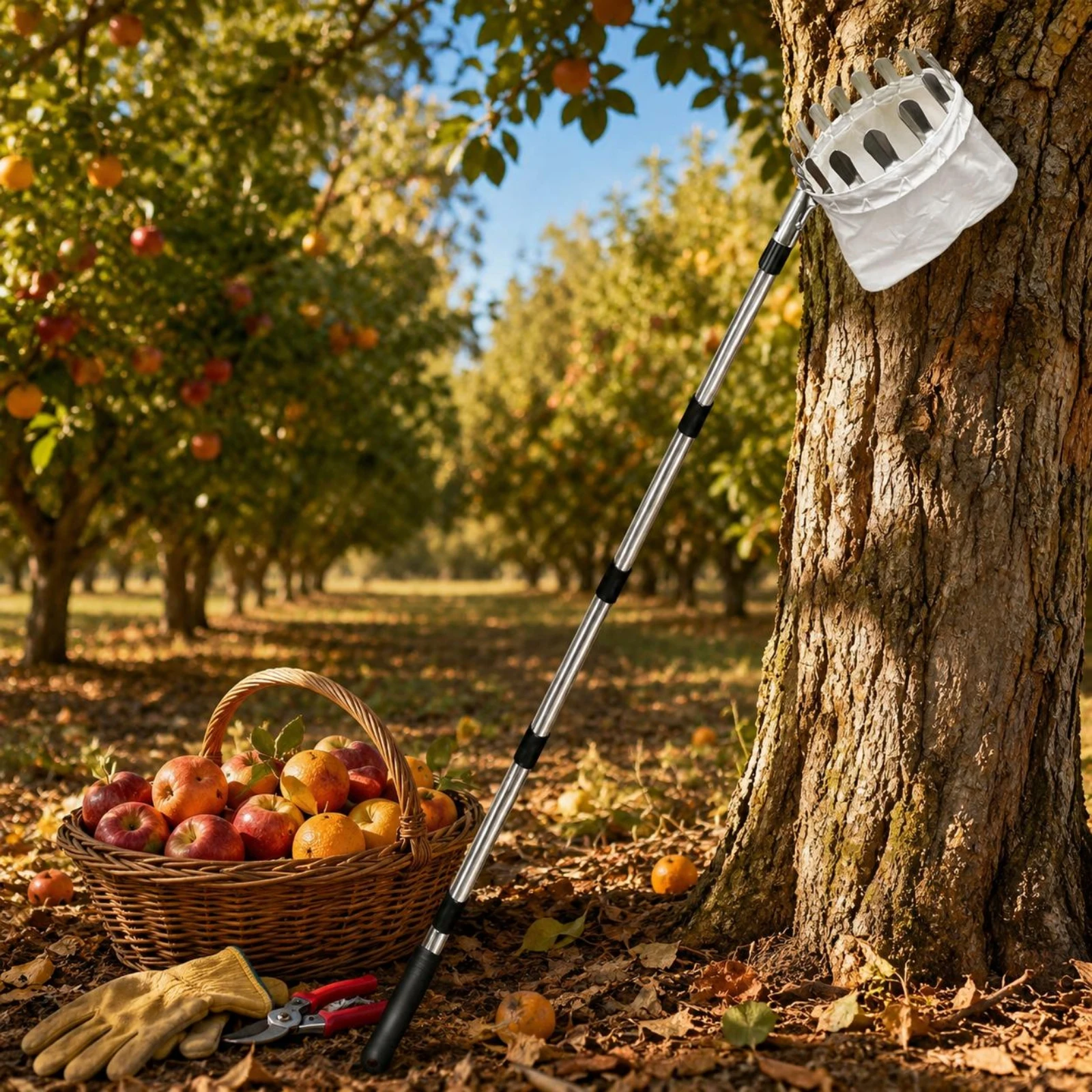 Telescopic Fruit Picker Stainless Steel Fruit Picker Pole with Basket Ladder Effortless to Assemble for Orchard
Telescopic Fruit Picker Stainless Steel Fruit Picker Pole with Basket Ladder Effortless to Assemble for Orchard