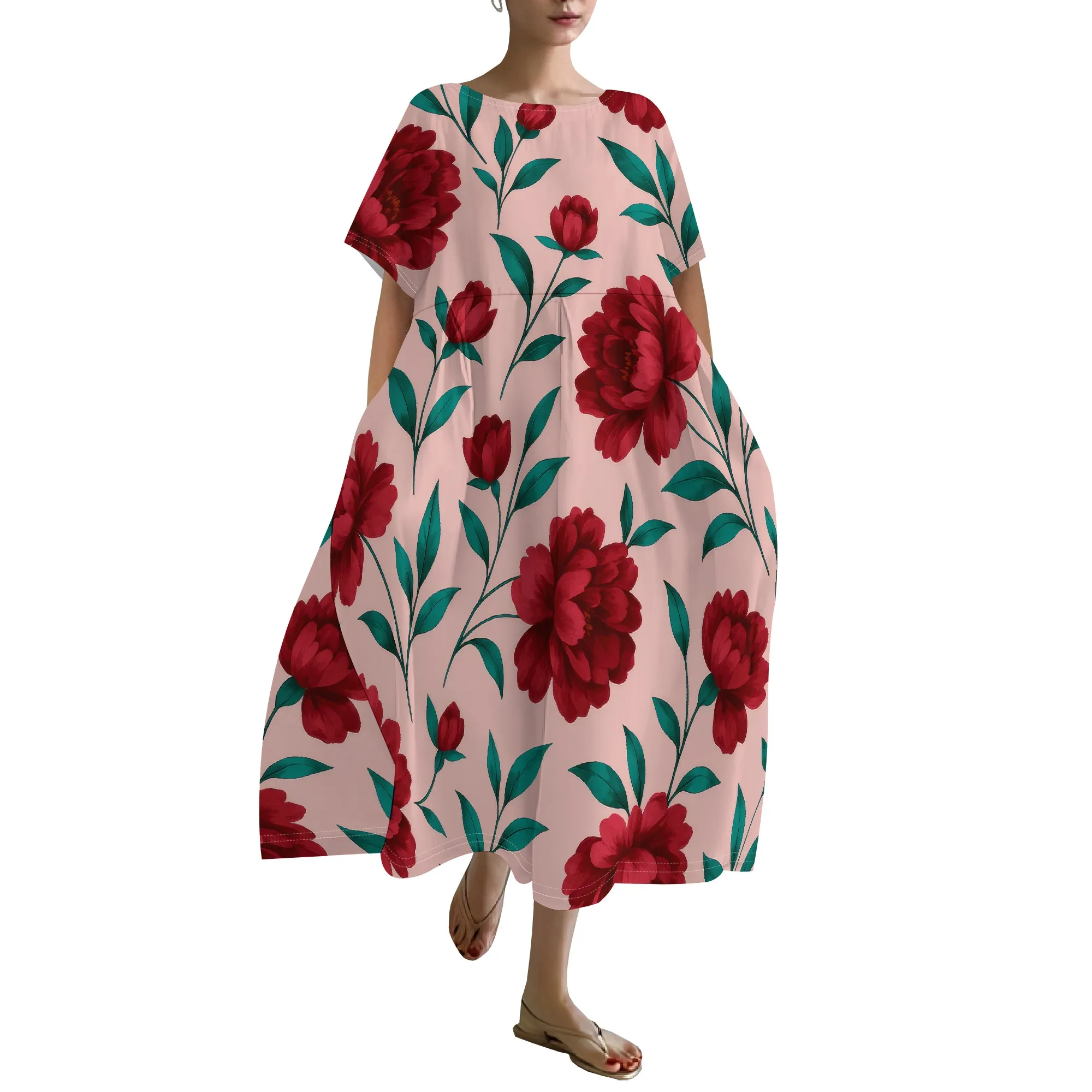 Women 2025 Plus Size Vintage Floral Boho Style Loose Fit Linen Blend Flower Dresses
Women 2025 Plus Size Vintage Floral Boho Style Loose Fit Linen Blend Flower Dresses