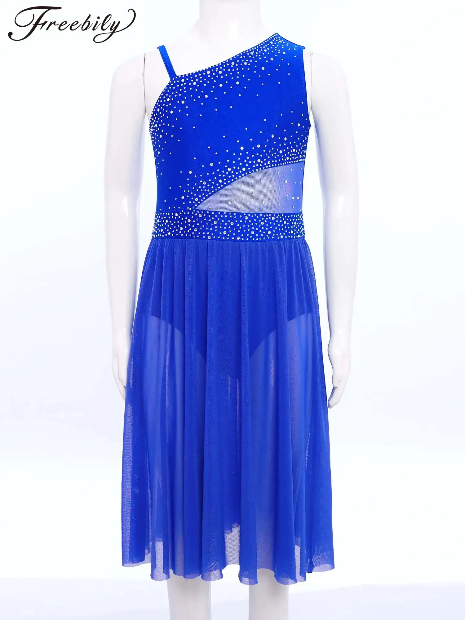 Детское платье для лирических танцев с блестящими стразами для девочек, гимнастический костюм для фигурного катания на одно плечо, прозрачный сетчатый купальник, танцевальная одежда
Детское платье для лирических танцев с блестящими стразами для девочек, гимнастический костюм для фигурного катания на одно плечо, прозрачный сетчатый купальник, танцевальная одежда