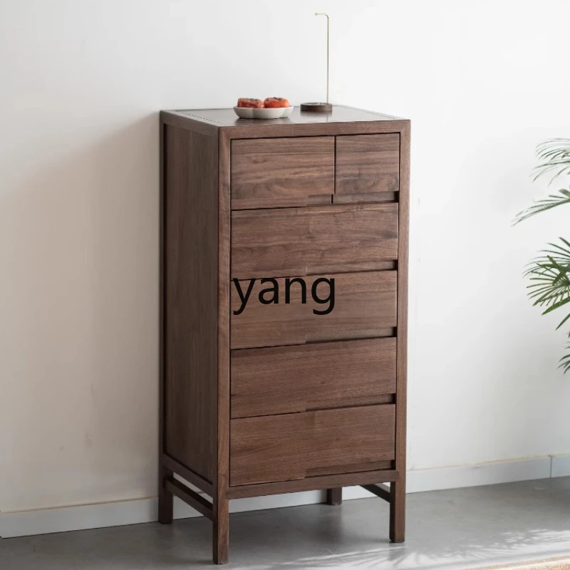 LH new Chinese solid wood chest of drawers, black walnut tenon and mortise storage locker
LH new Chinese solid wood chest of drawers, black walnut tenon and mortise storage locker