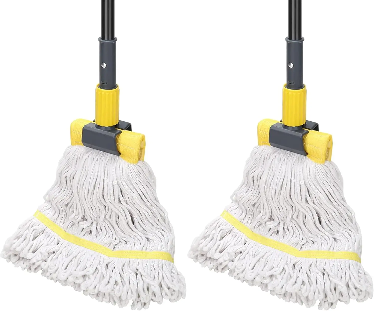 2 Pack Commercial Mop Heavy Duty Industrial Mop with Long Handle,60" Looped-End String Wet Mops for Floor Cleaning,Home,Ki
2 Pack Commercial Mop Heavy Duty Industrial Mop with Long Handle,60" Looped-End String Wet Mops for Floor Cleaning,Home,Ki