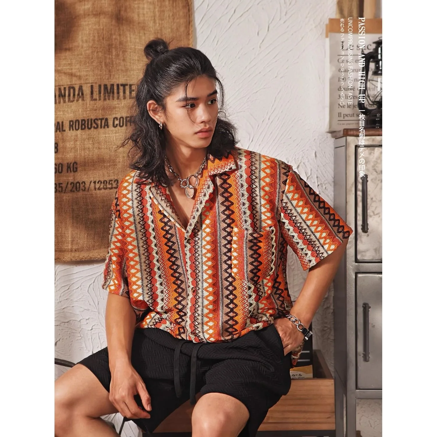 Gentlemen Striped Knit Holes Shirts Tops Men Bohemian Ethnic Thailand Iasland Bali Maldive Casual Blouse Sexy Charm Travel Tees
Gentlemen Striped Knit Holes Shirts Tops Men Bohemian Ethnic Thailand Iasland Bali Maldive Casual Blouse Sexy Charm Travel Tees