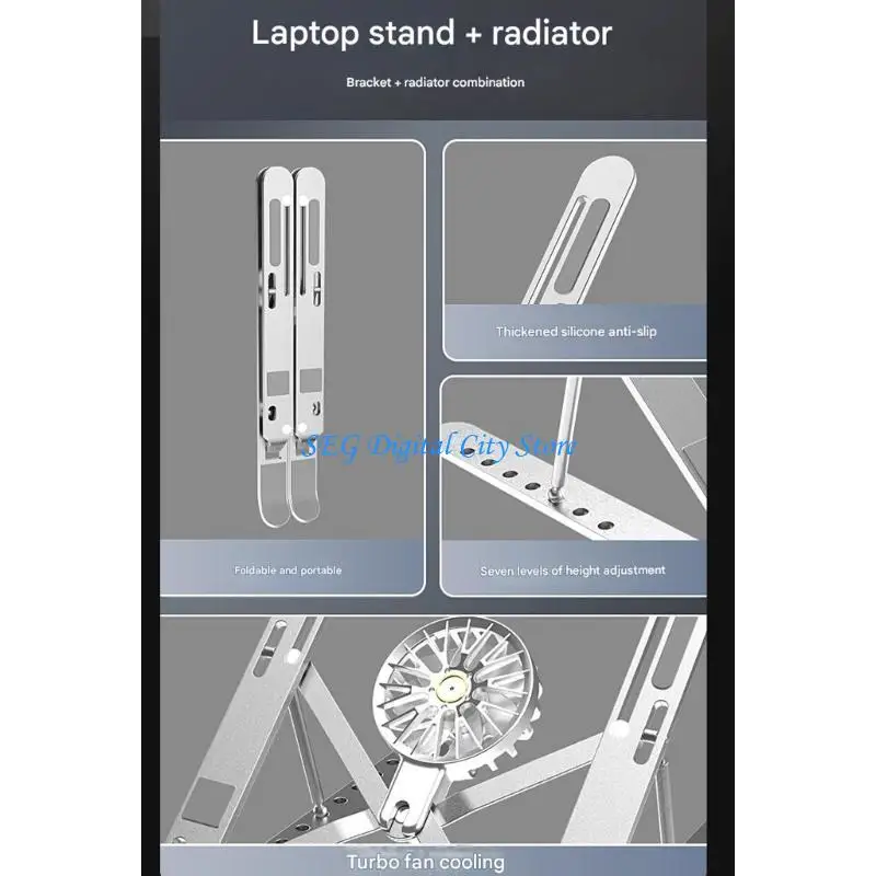 U75B 7 Adjustable Height Aluminum Laptop Stand With Quiet Cooling Fan Foldable Computer Holder For Office And Travel
U75B 7 Adjustable Height Aluminum Laptop Stand With Quiet Cooling Fan Foldable Computer Holder For Office And Travel