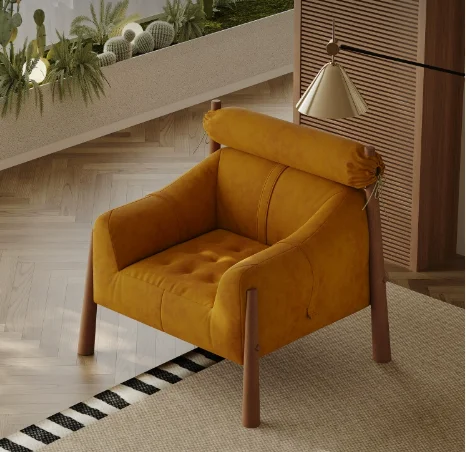 # Retro Single Sofa Wood Chair With Vintage Style Living Room Bedroom
# Retro Single Sofa Wood Chair With Vintage Style Living Room Bedroom
