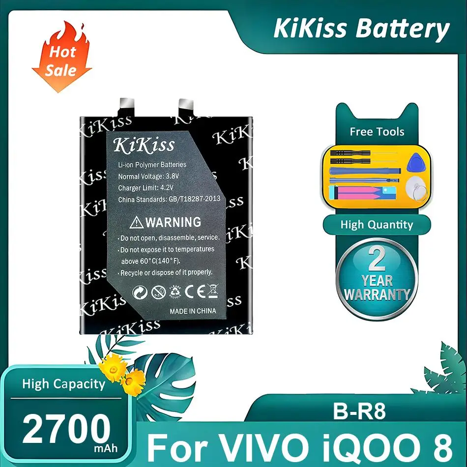 Высокопроизводительная батарея для мобильного телефона VIVO iQOO 8, B-R8, 2700 мАч
Высокопроизводительная батарея для мобильного телефона VIVO iQOO 8, B-R8, 2700 мАч