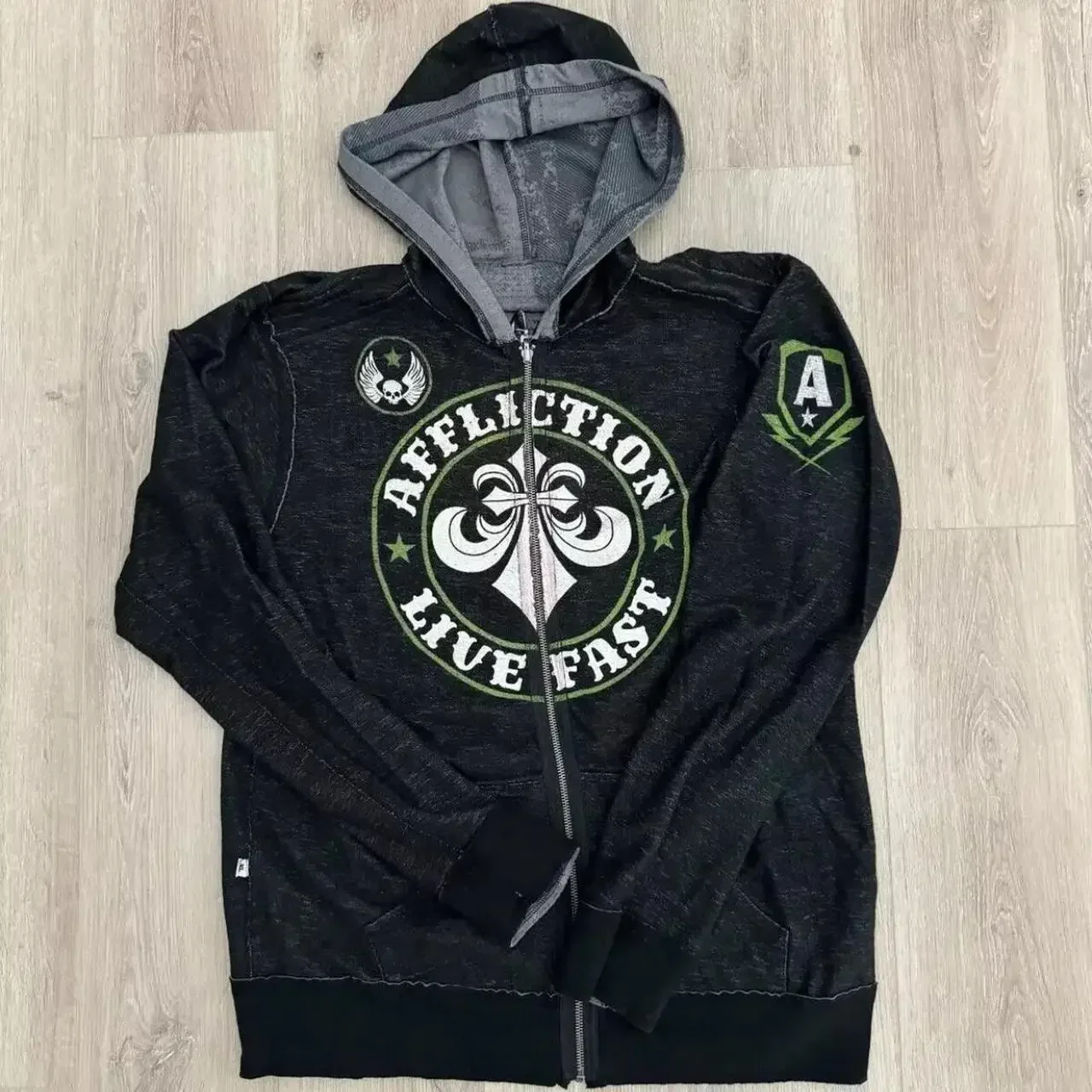 2000s affliction Men multi Jacket Zip Hip Hop Hoodie Oversized Sweatshirt Harajuku Long Sleeve Hoodies
2000s affliction Men multi Jacket Zip Hip Hop Hoodie Oversized Sweatshirt Harajuku Long Sleeve Hoodies