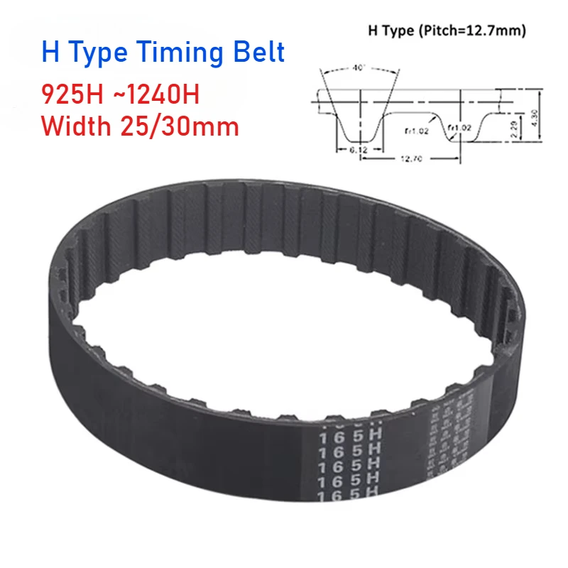 1pcs H Type Timing Belt 9250H/930H/940H/950H/960H/975H~1240H Width 25/30mm Black Rubber Closed Synchronous Belt
1pcs H Type Timing Belt 9250H/930H/940H/950H/960H/975H~1240H Width 25/30mm Black Rubber Closed Synchronous Belt