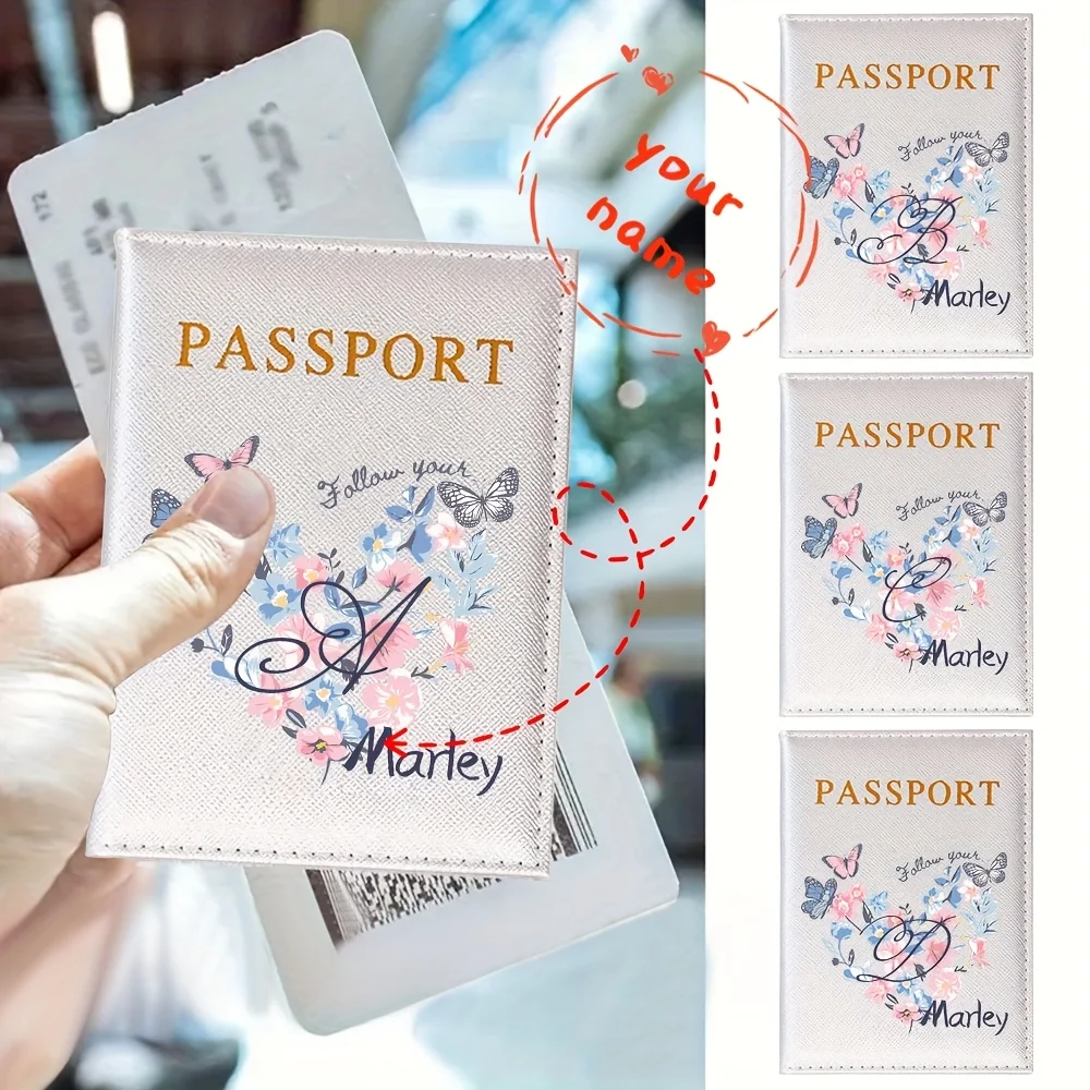 Custom name beautiful flowers and butterflies 26 English initials PU passport holder, ultra-thin travel wallet, ID business card
Custom name beautiful flowers and butterflies 26 English initials PU passport holder, ultra-thin travel wallet, ID business card