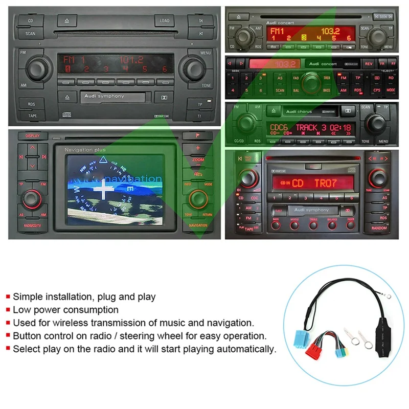 Bluetooth 5.0 For Audio Adapter Car Stereo 20Pin/8Pin Connector Radio Fit For VW A3 8L 8P TT
Bluetooth 5.0 For Audio Adapter Car Stereo 20Pin/8Pin Connector Radio Fit For VW A3 8L 8P TT