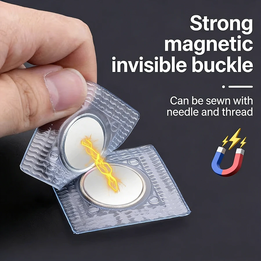10/20Pcs Magnetic Buckle for Clothes, Invisible Hidden Buckle for Bags and Curtains, Pvc Magnetic Buckle Accessories for Luggage
10/20Pcs Magnetic Buckle for Clothes, Invisible Hidden Buckle for Bags and Curtains, Pvc Magnetic Buckle Accessories for Luggage