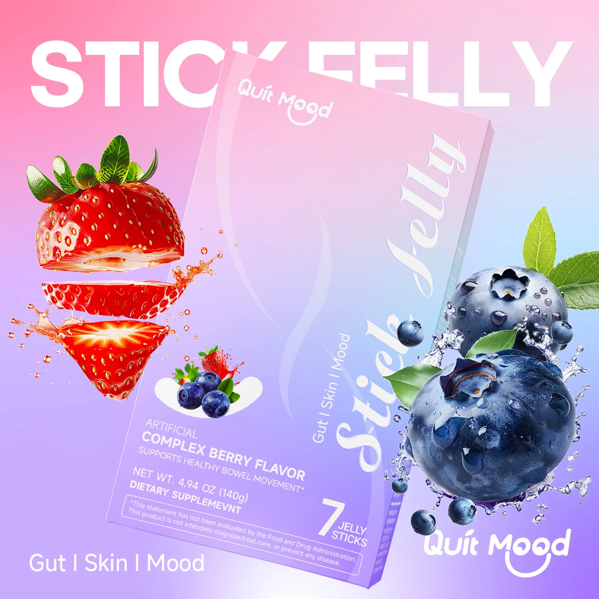 Mixed Berry Jelly Sticks - Packed with 25 Plant Extracts + 9 Vitamins | On-The-Go Balanced Nutrition
Mixed Berry Jelly Sticks - Packed with 25 Plant Extracts + 9 Vitamins | On-The-Go Balanced Nutrition