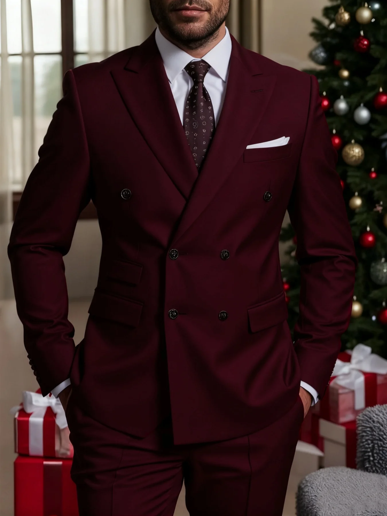 Men's 2-Piece Smart Suit Set Double Breasted Peak Lapel Blazer Trousers Elegant Office Party Wedding
Men's 2-Piece Smart Suit Set Double Breasted Peak Lapel Blazer Trousers Elegant Office Party Wedding