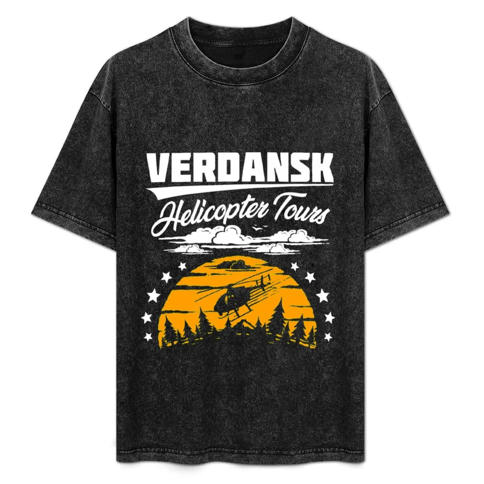 WarzoneVerdansk Helicopter Tours T-Shirt Basic Solid Tee for Daily Use
WarzoneVerdansk Helicopter Tours T-Shirt Basic Solid Tee for Daily Use